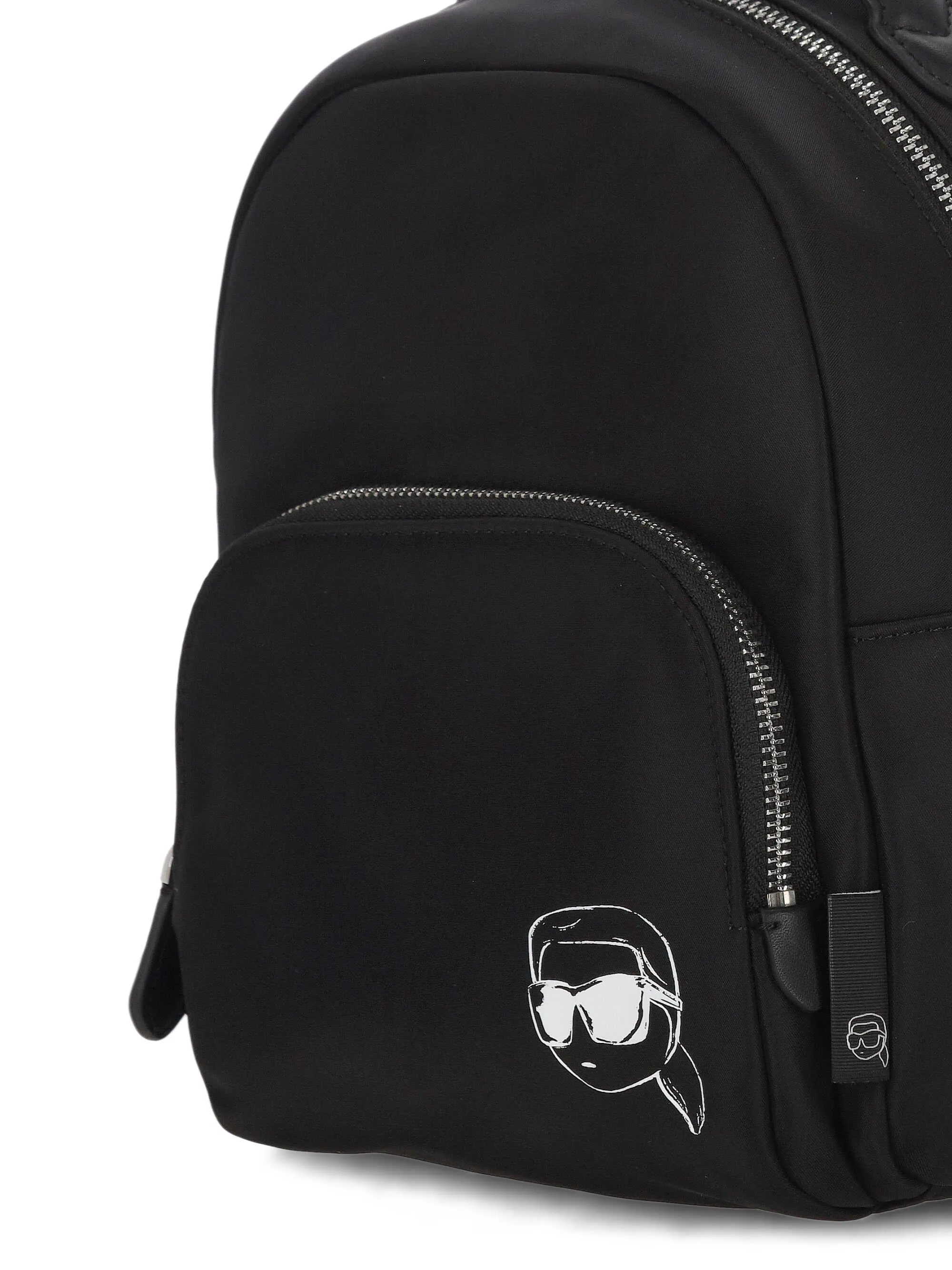 Karl Lagerfeld svart ryggsäck med patch
