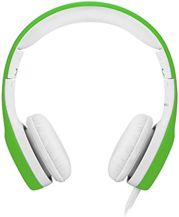 Kids Headphones, Two Audio Port for Sharing, Headphones for kids with mic & Volume Limiting, Baby Children Toddlers Boys Girls Laptop Tablet Class travel school use（green