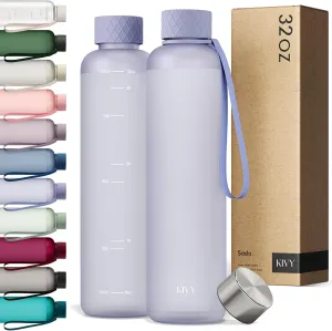 KIVY Slim Water Bottle 32oz [Lightweight & Shatterproof] - Reusable Tritan Water Bottle - Leak Proof Water Bottle for Women & Men - No Spill Drinking Bottle - Dishwasher Safe - BPA Free