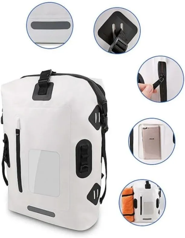 KOSTEN Backpack Pvc Waterproof Bag Swimming Backpack Large Capacity River Trekking Shoulder Backpacks-30L Army Green