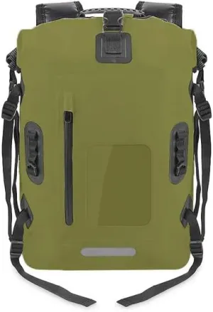KOSTEN Backpack Pvc Waterproof Bag Swimming Backpack Large Capacity River Trekking Shoulder Backpacks-30L Army Green