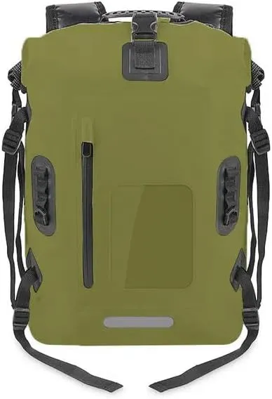 KOSTEN Backpack Pvc Waterproof Bag Swimming Backpack Large Capacity River Trekking Shoulder Backpacks-30L Army Green