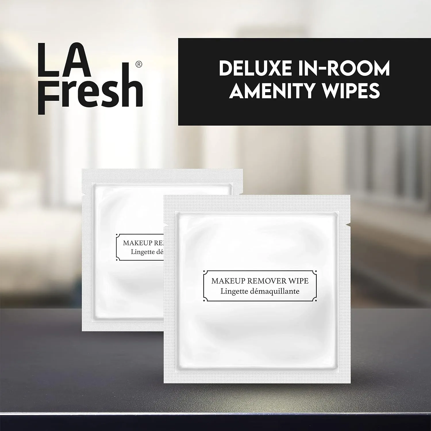 La Fresh Hotel Premium Paraben-Free Makeup Remover Wipes - White, With Light Flora Scent 8x6" Wet Wipes - 500 Wipes, Skin Care Travel Essentials