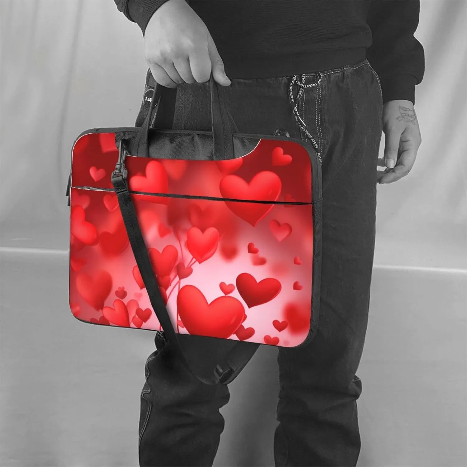 Laptop Bag fit,Skull and US Flag Laptop Briefcase, Suitable for Office School Travel