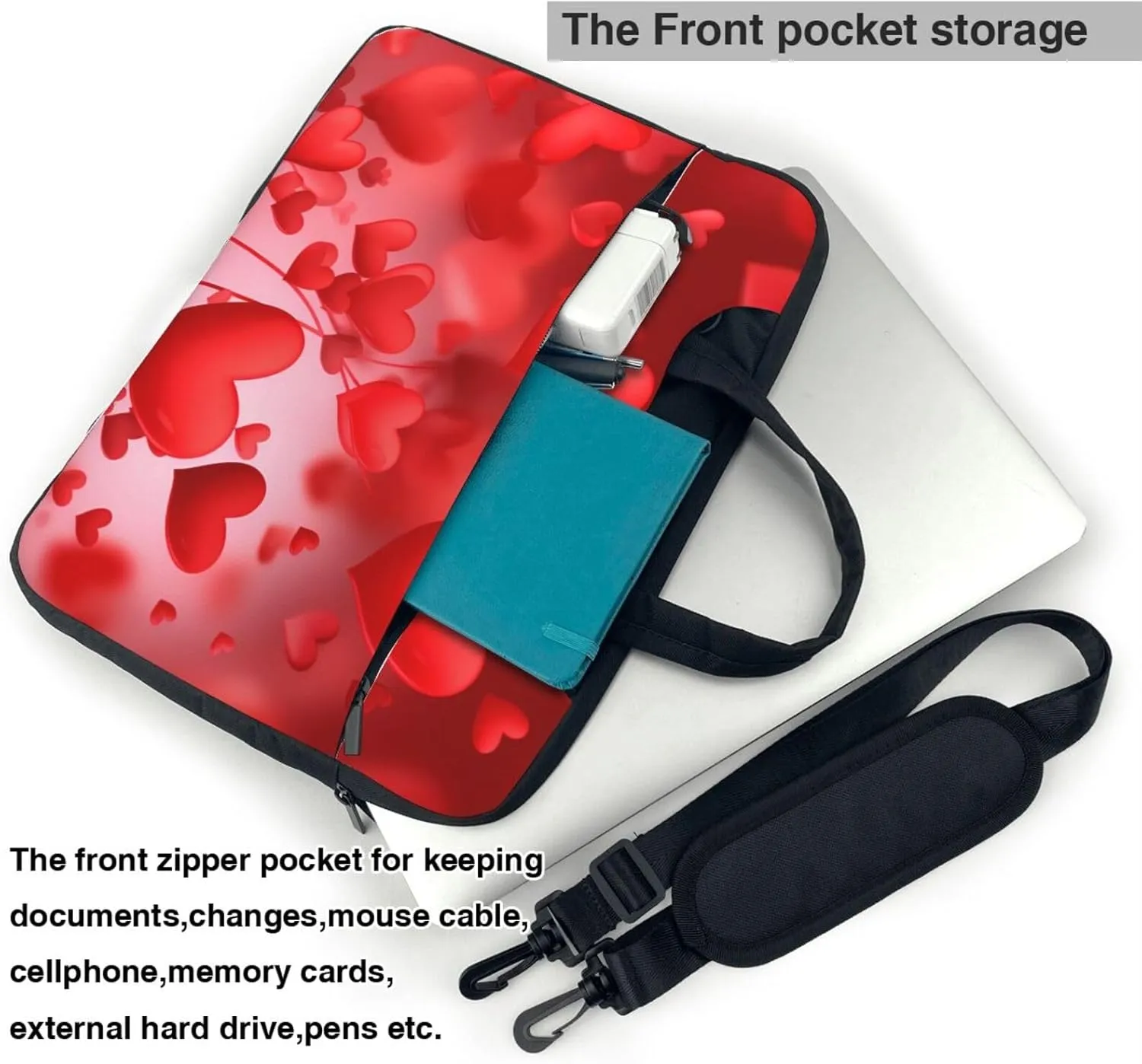 Laptop Bag fit,Skull and US Flag Laptop Briefcase, Suitable for Office School Travel
