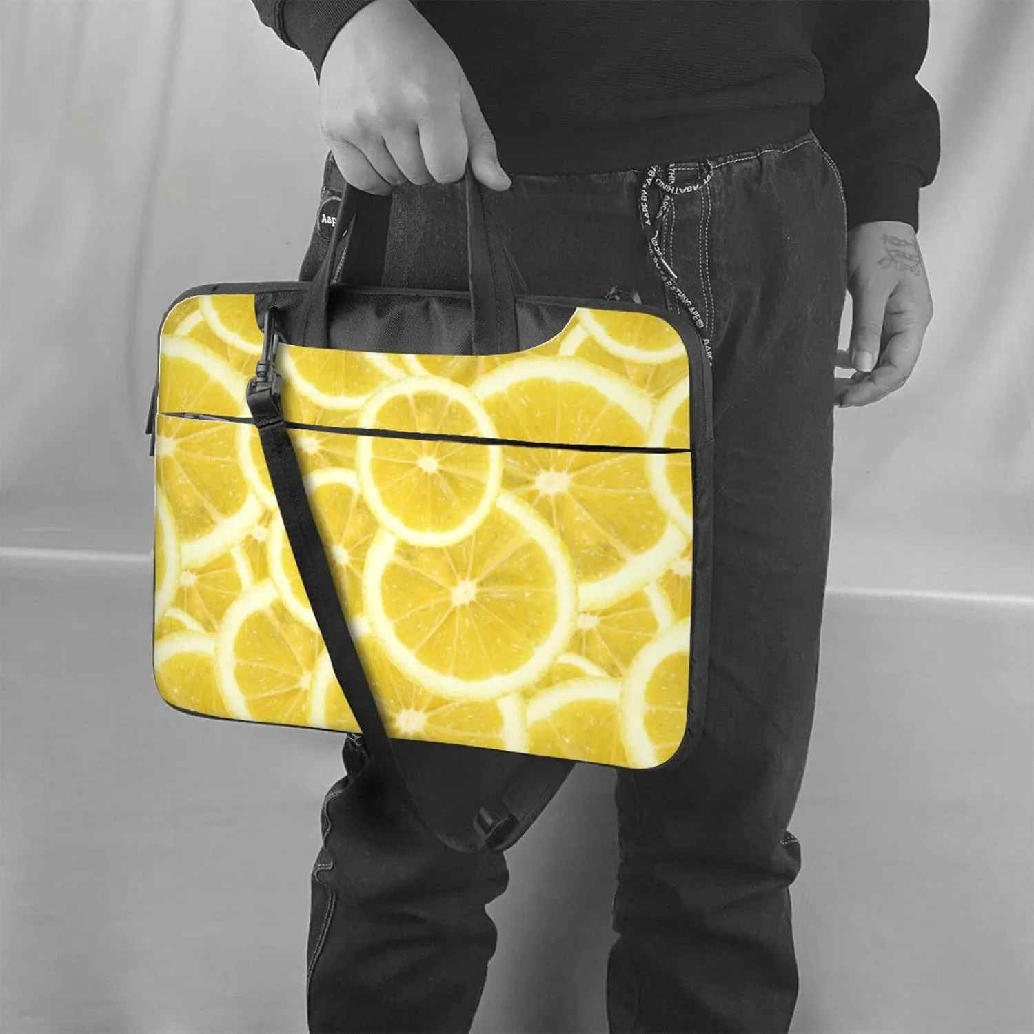 Laptop Crossbody Bag fit,Skull and Rose Laptop Briefcase, Suitable for Office School Travel