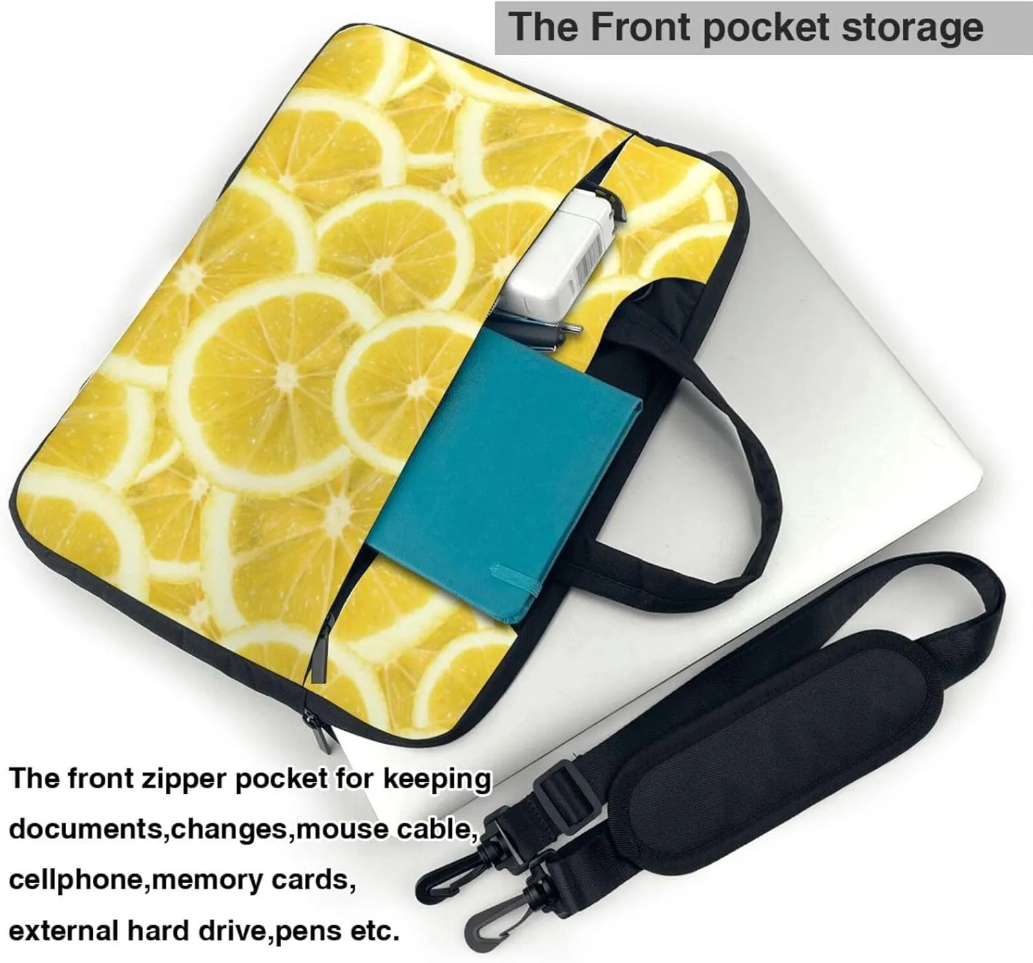 Laptop Crossbody Bag fit,Skull and Rose Laptop Briefcase, Suitable for Office School Travel