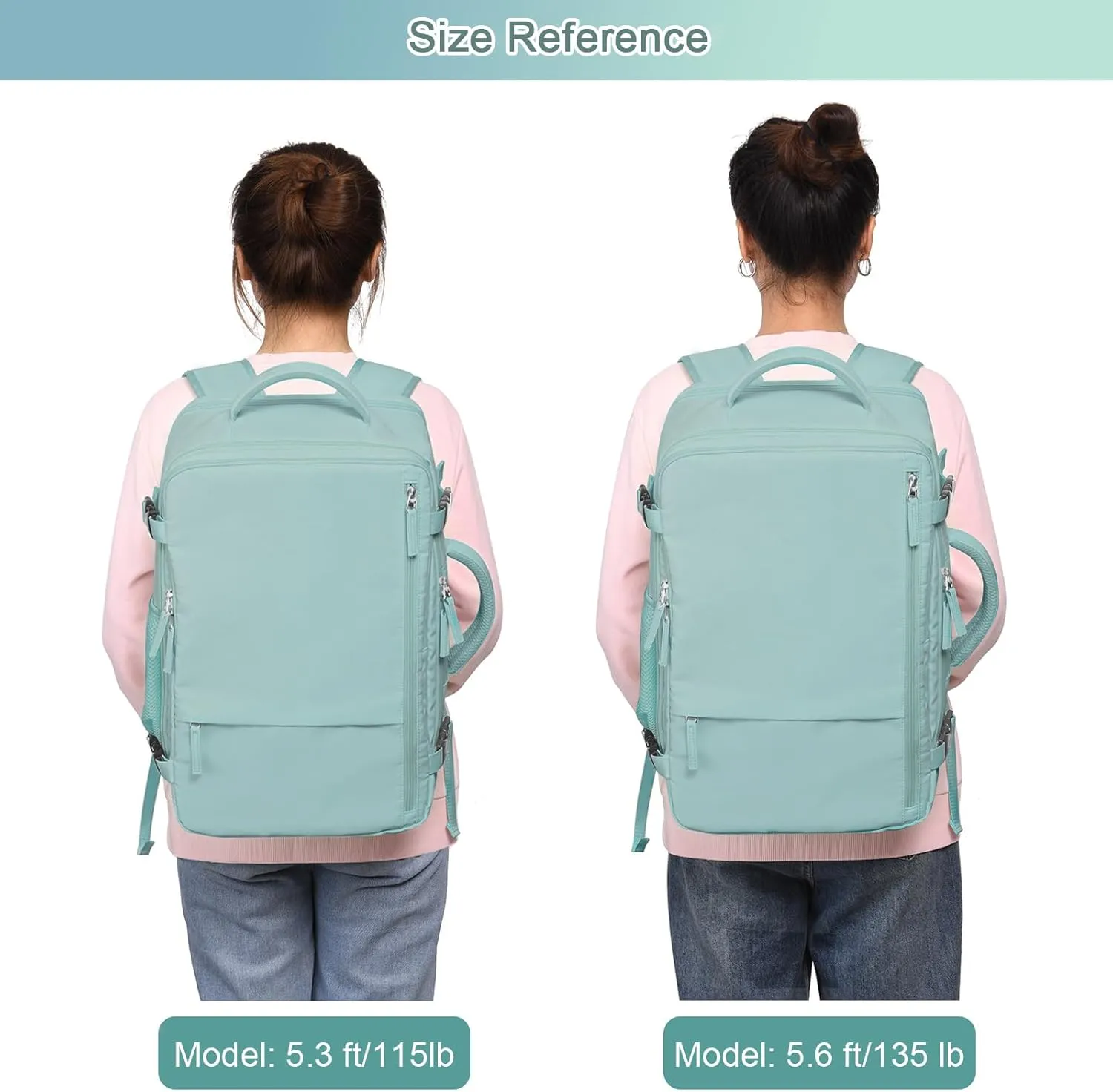 Large Travel Backpack for Women, 40L Carry On Backpack, 17 Inch Laptop Waterproof Backpack, College Bookbag, Backpack for Women, as Person Item Flight Approved