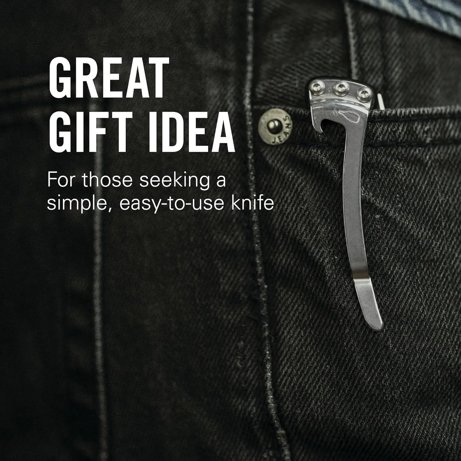 LEATHERMAN, Skeletool KB Pocketknife with Straight Edge, Stainless Steel Blade and Bottle Opener, Onyx
