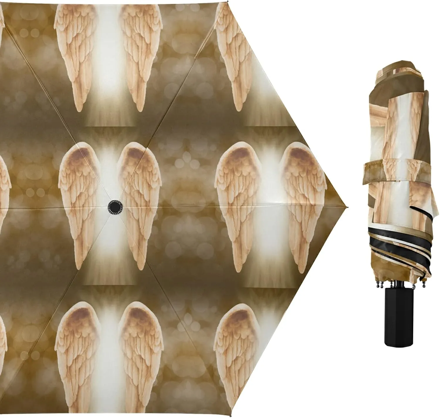 Lightweight Folding Umbrella, Portable Sun Travel Parasol, Compact Anti-UV Strong Rain Umbrella