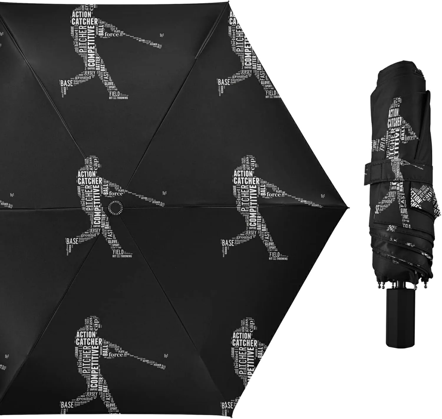 Lightweight Folding Umbrella, Portable Sun Travel Parasol, Compact Anti-UV Strong Rain Umbrella