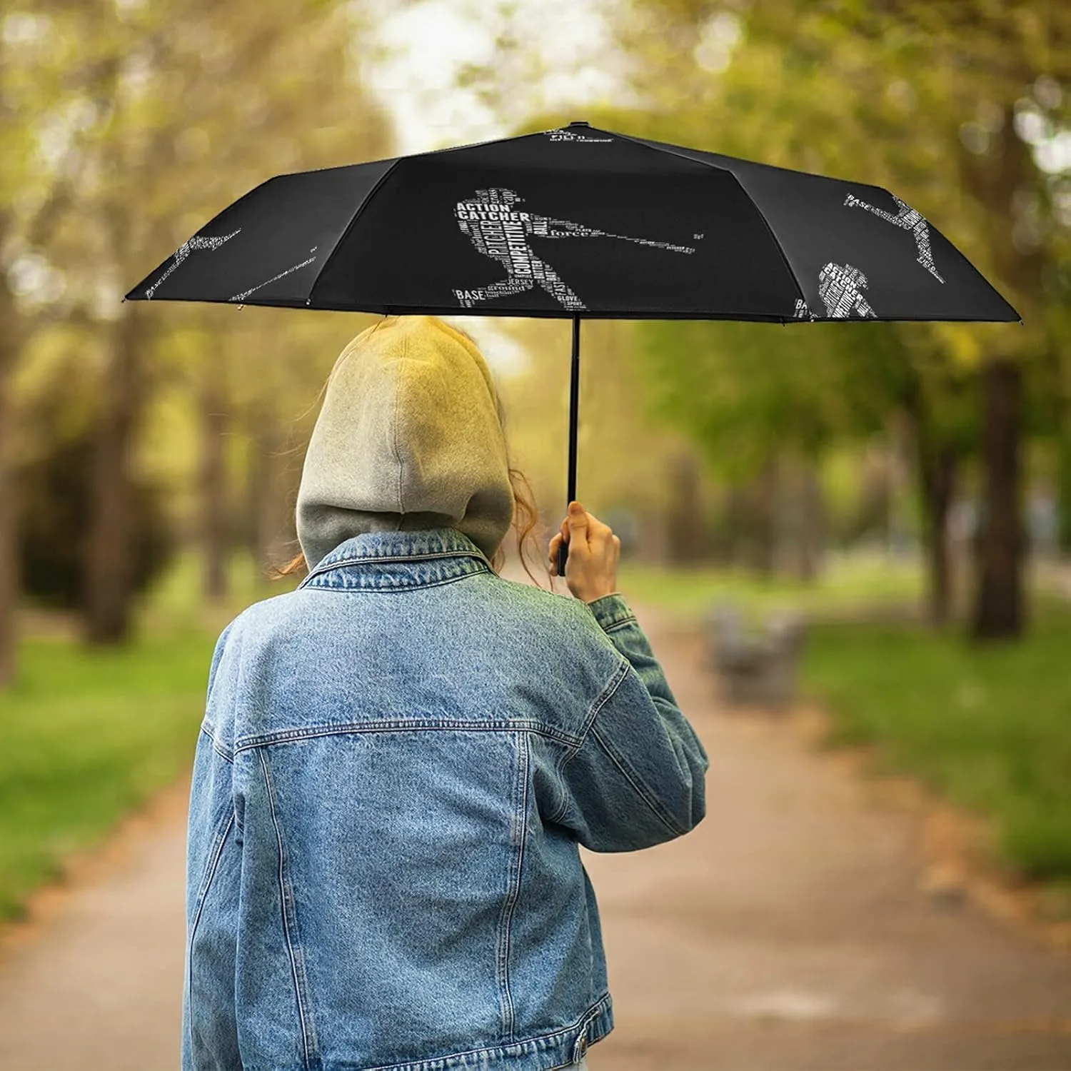 Lightweight Folding Umbrella, Portable Sun Travel Parasol, Compact Anti-UV Strong Rain Umbrella
