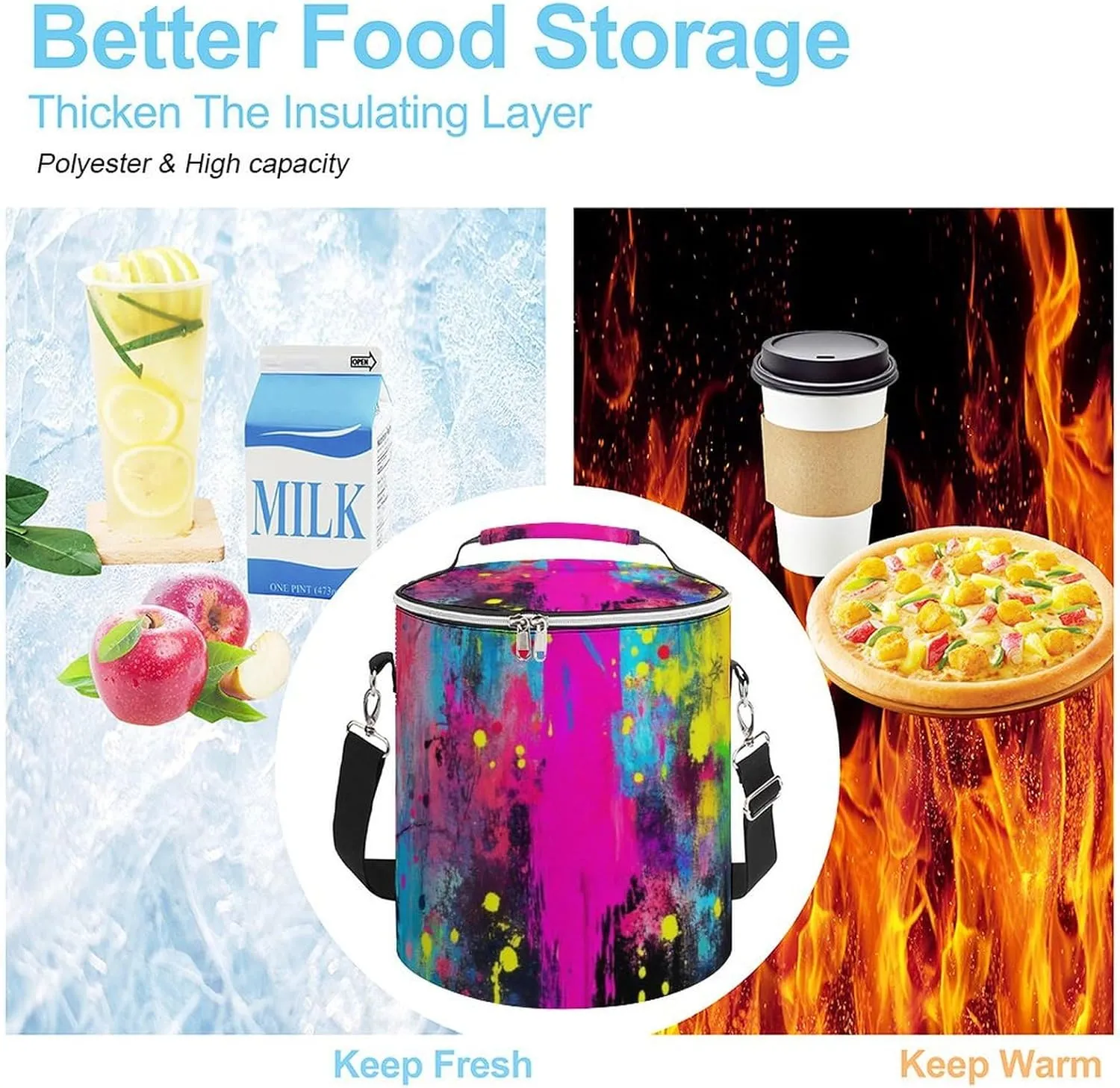 Lightweight Travel Cooler with Adjustable Straps, Leak-Proof Cooler Backpack