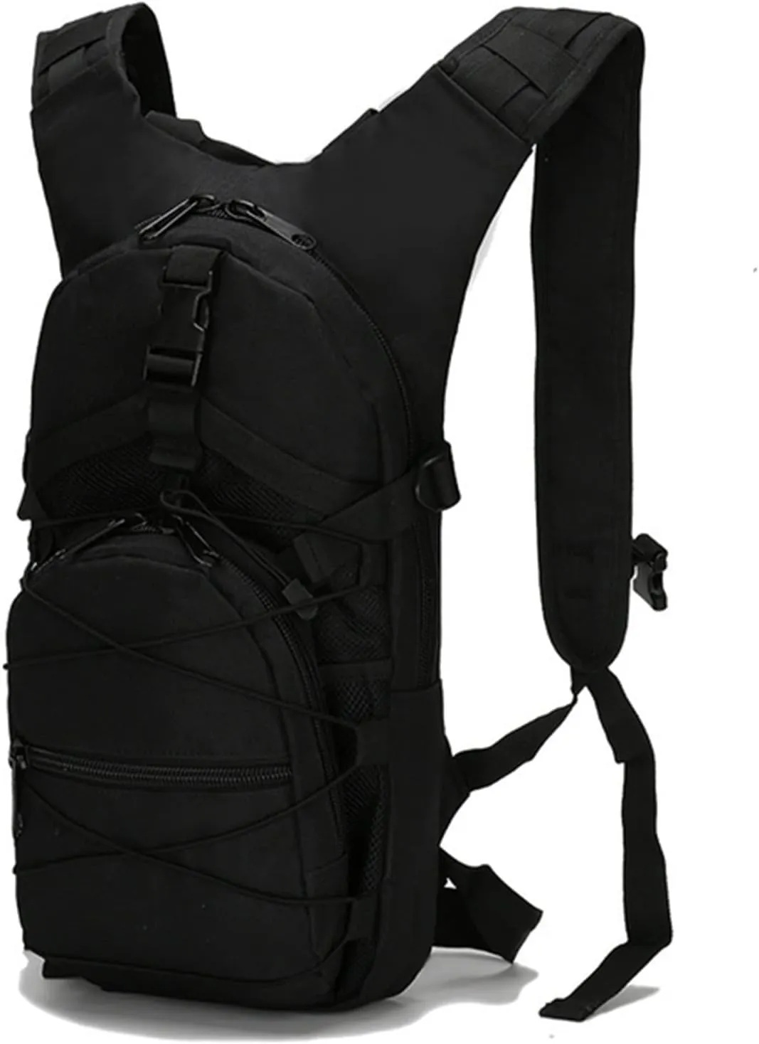 liuwei Military Molle Tactical Backpack,Outdoor Travel 15L Waterproof Oxford MOLLE Army Backpack, Breathable daypack Bag for Climbing Trekking Hiking Sports,Black