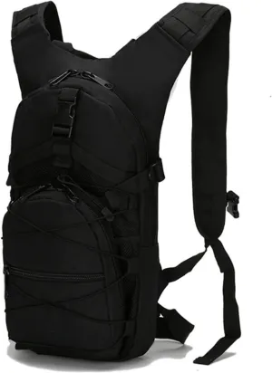 liuwei Military Molle Tactical Backpack,Outdoor Travel 15L Waterproof Oxford MOLLE Army Backpack, Breathable daypack Bag for Climbing Trekking Hiking Sports,Black