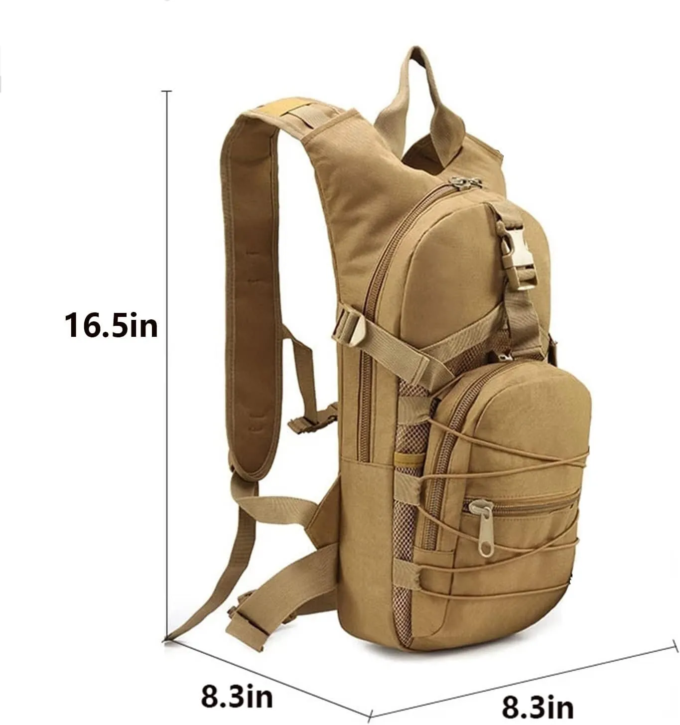 liuwei Military Molle Tactical Backpack,Outdoor Travel 15L Waterproof Oxford MOLLE Army Backpack, Breathable daypack Bag for Climbing Trekking Hiking Sports,Cp