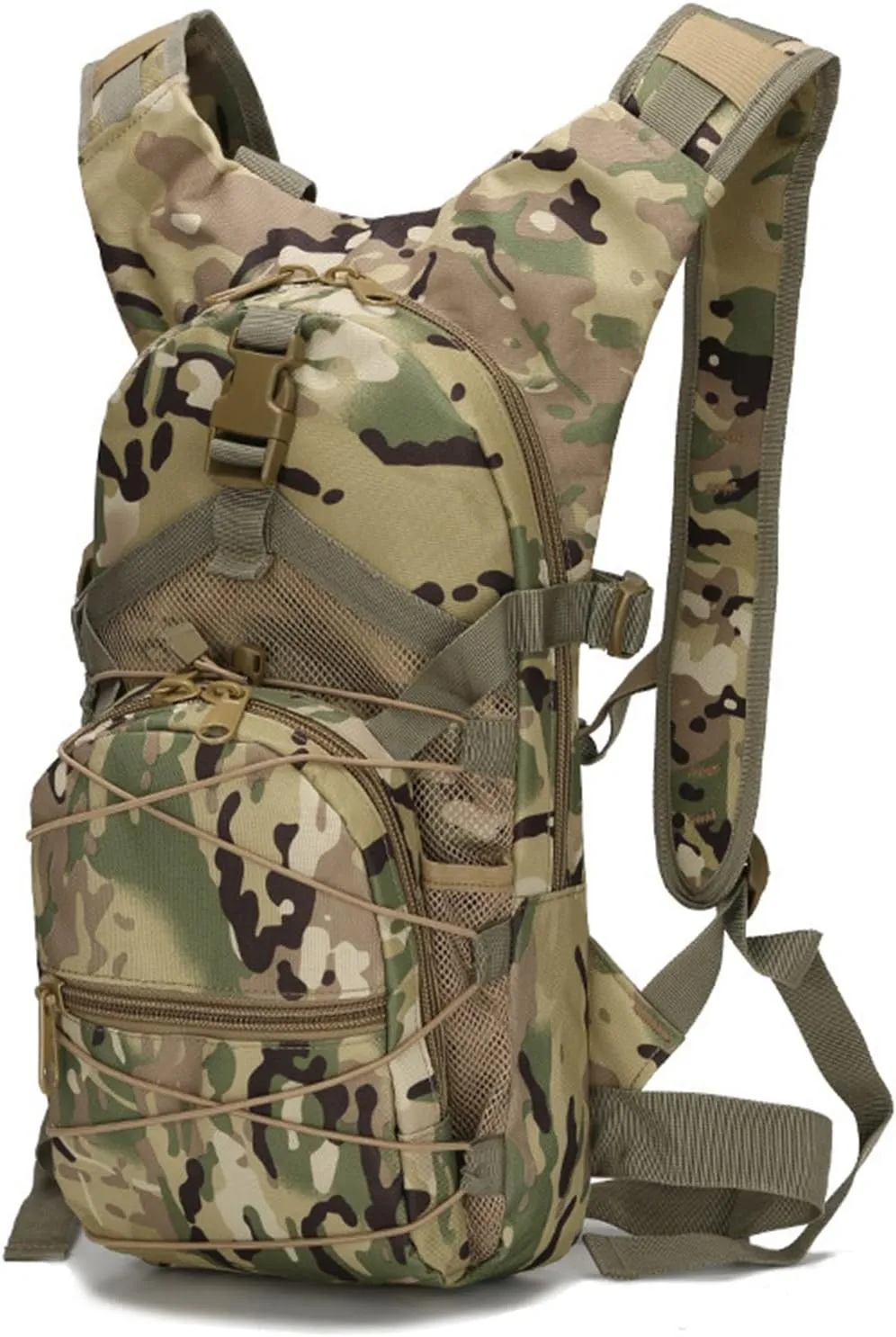 liuwei Military Molle Tactical Backpack,Outdoor Travel 15L Waterproof Oxford MOLLE Army Backpack, Breathable daypack Bag for Climbing Trekking Hiking Sports,Cp