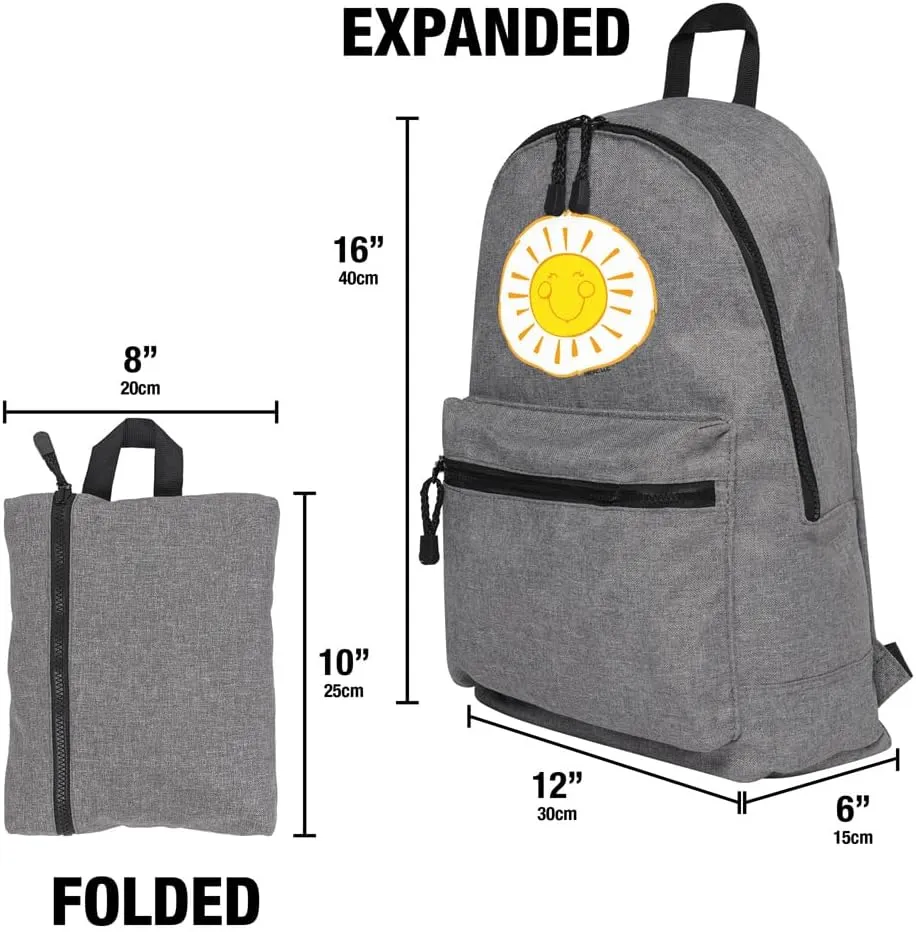 LOGOVISION Care Bears Funshine Bear Belly Lightweight Backpack for Work School Daily Use Packable for Travel