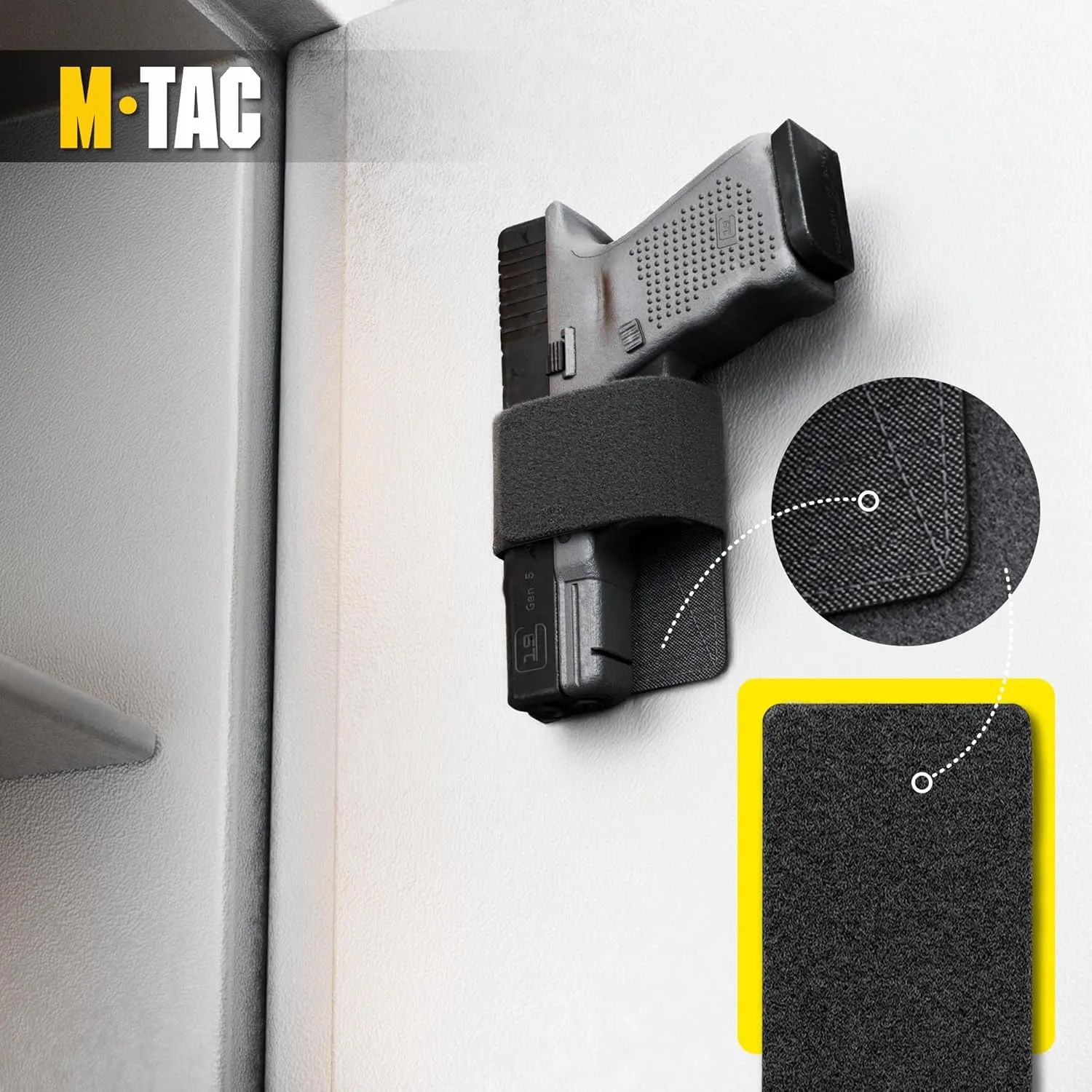M-Tac Gun Holster for Concealed Carry - CCW Concealed Carry Holster for Men and Women - Cordura Pistol Holster for Fanny, Backpack, Vest