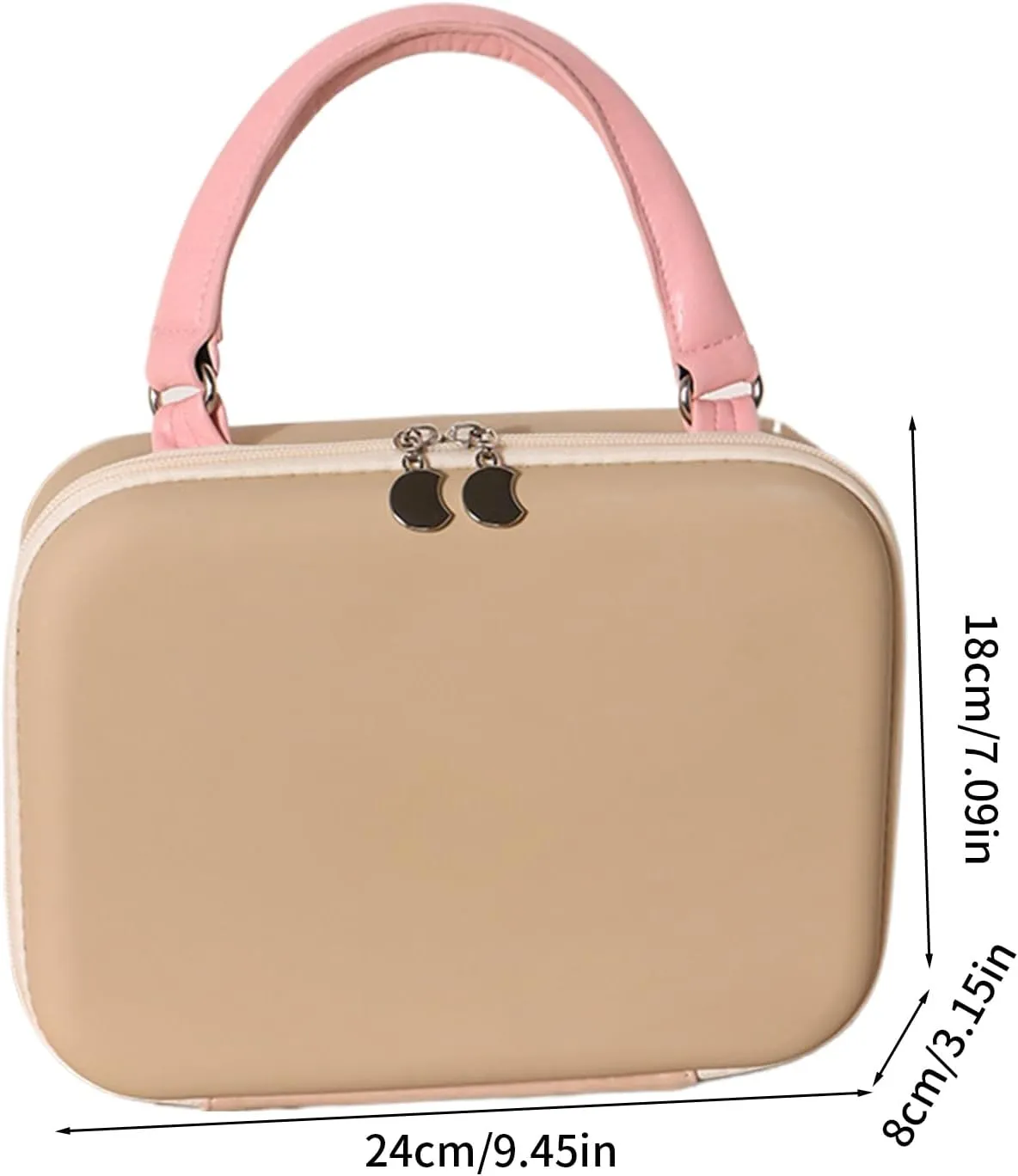 Makeup Bag, Small Portable Cosmetic Organizer, Flexible Compartment Storage 9.45x3.15x7.09 inches, Travel-Friendly Zipper Case, (Compact Size), Ideal for Family, Friends, Gym