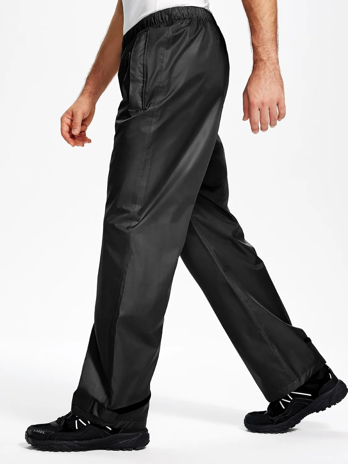 Men's Rain Pants, Waterproof Lightweight Outdoor Trousers for Hiking Fishing Windproof Rain Over Pants