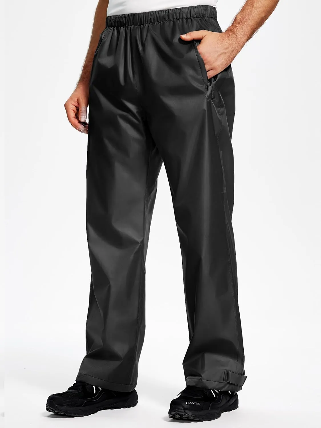 Men's Rain Pants, Waterproof Lightweight Outdoor Trousers for Hiking Fishing Windproof Rain Over Pants
