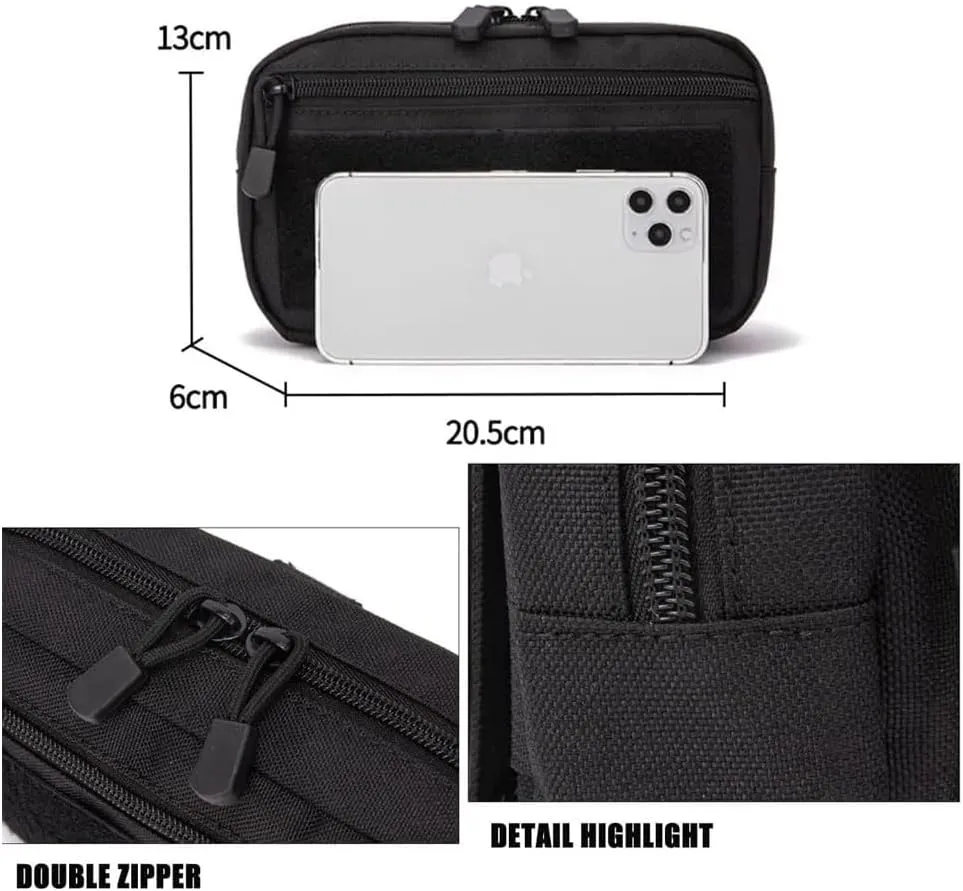 Molle Waist Pouch EDC Tool First Aid Bag Outdoor Sports Camping Hiking Hunting Phone Holder Dump Pack