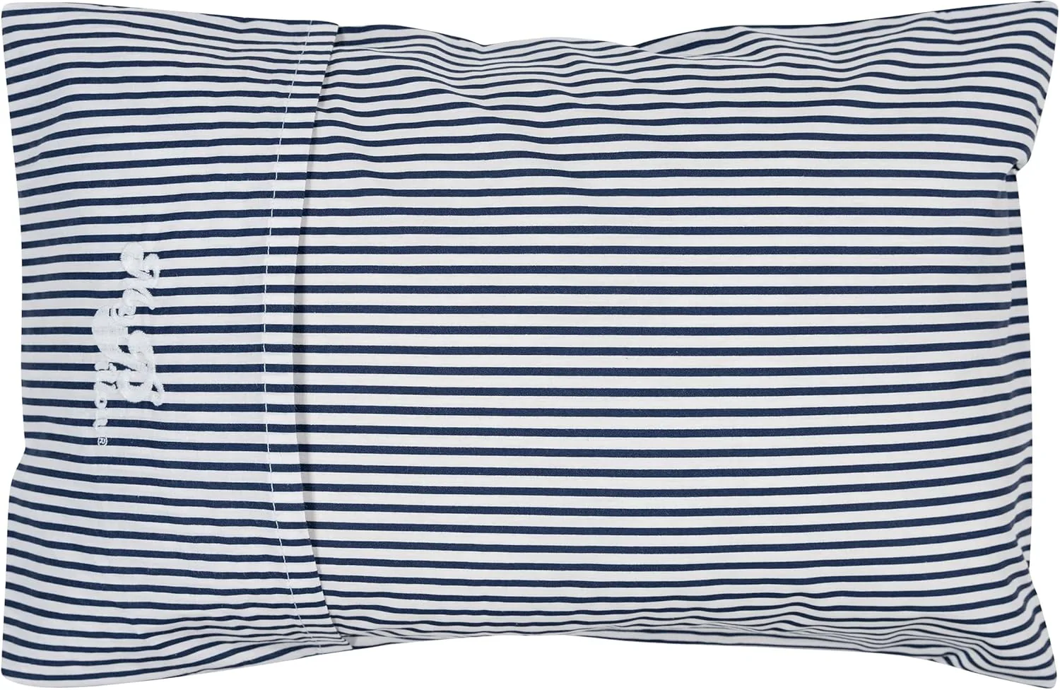 MyPillow Multi-Use Travel Pillow Compact Pillow for On-The-Go Comfort and Sleeping, Portable, Compact, Washable Pillow for Adult and Kids Neck Support [Blue Stripe]
