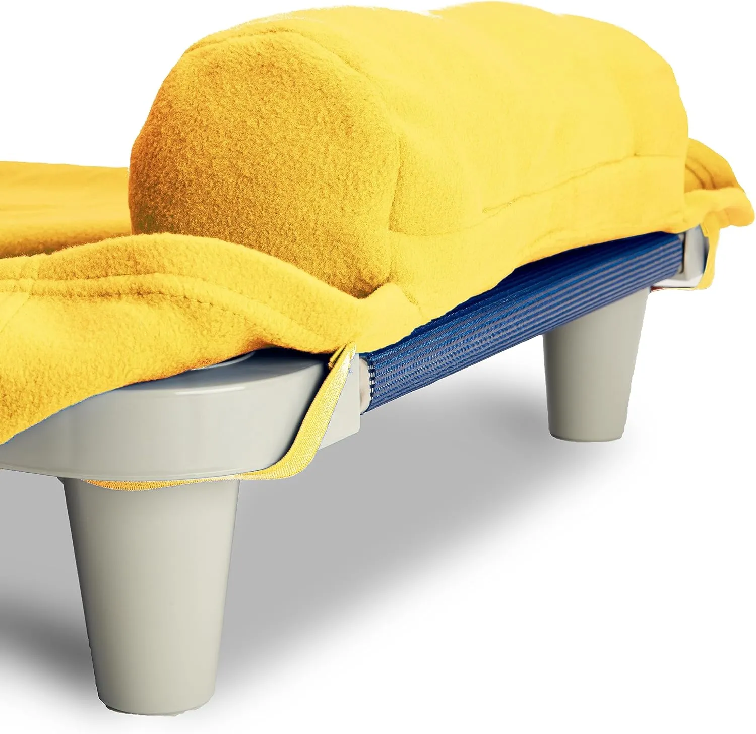 Northwest Rollee Pollee Nap Sac Roll-Up Toddler Blanket with Attached Pillow – Soft Fleece Preschool Nap Mat for Daycare or Travel – Machine Washable – Yellow