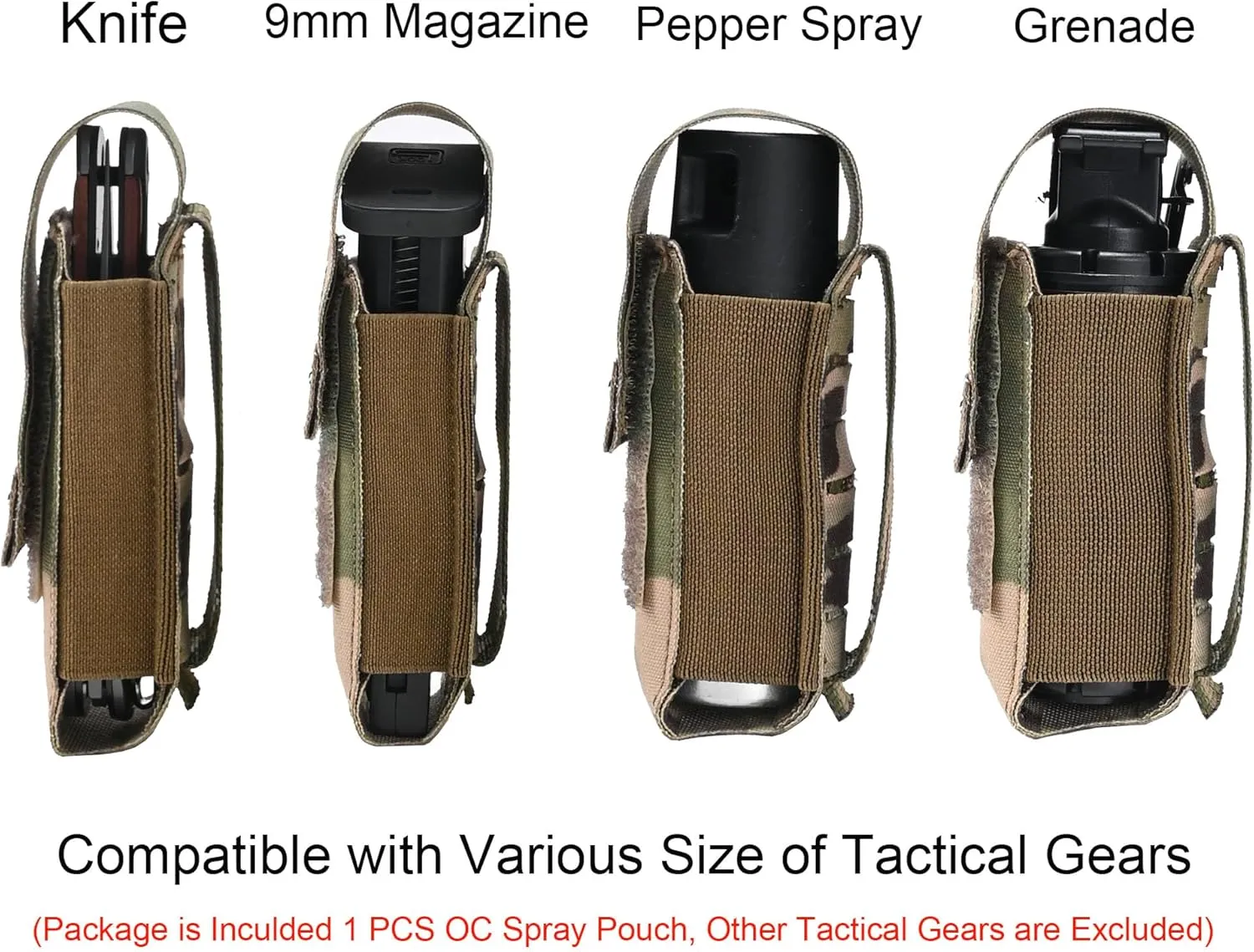 OC Spray Pouch MOLLE,Tactifans MK3 OC Spray Holder for Duty Belt Vest Backpack,Tactical Pepper Spray Holder Battle Belt Accessories