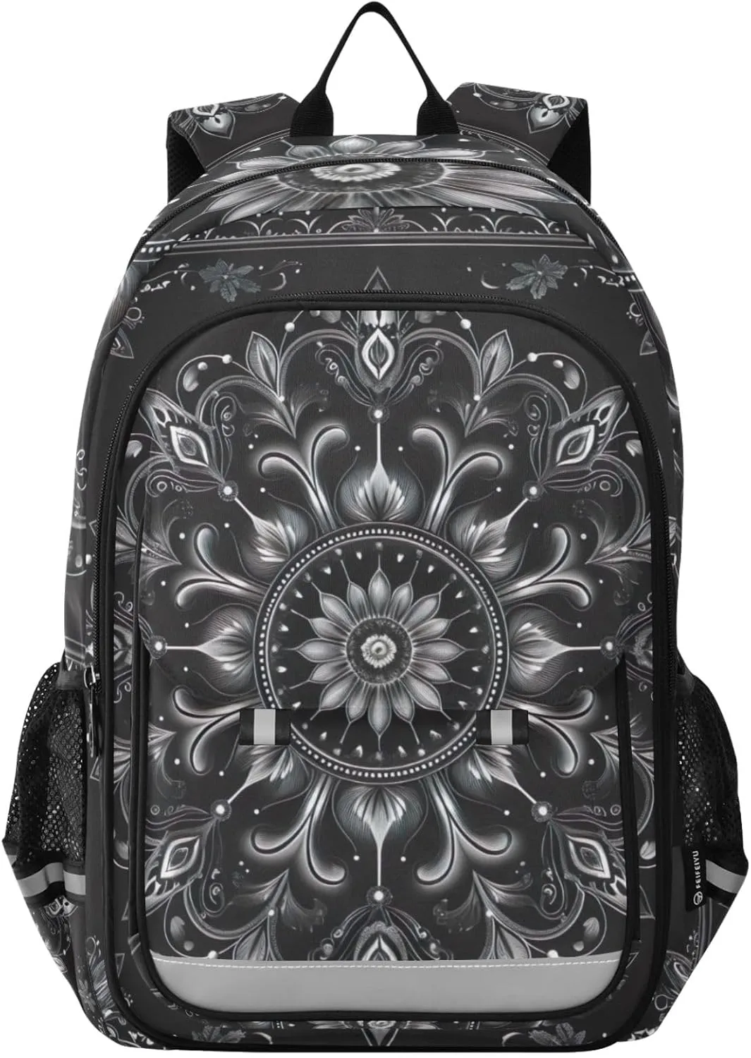 ODAWA Dark Floral Design Backpacks for Students Computer Bag Backpacks for Teens