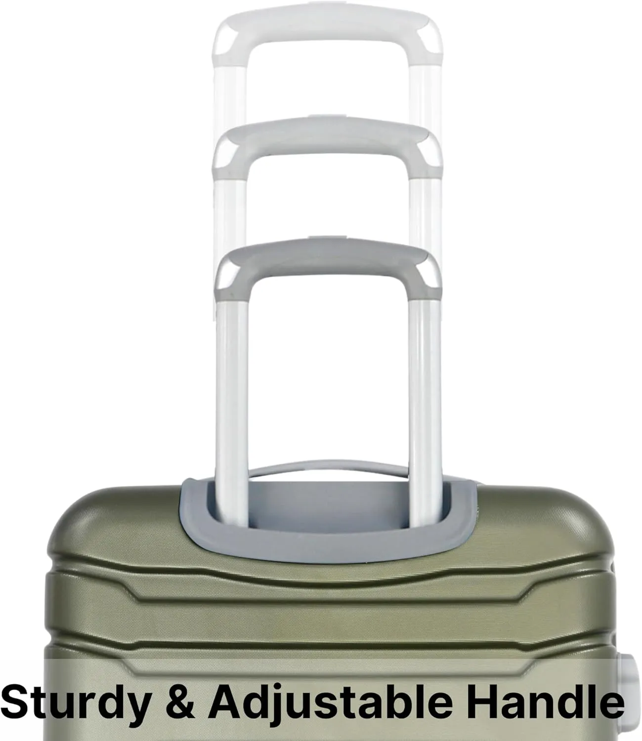 Olympia U.S.A. Denmark 3-Piece Luggage Set (22”, 26”, 30") - Lightweight Hardside Suitcases, Expandable 30%, 8 Jumbo Spinner Wheels, Utility Hook & Hidden Laptop Compartment (Olive)