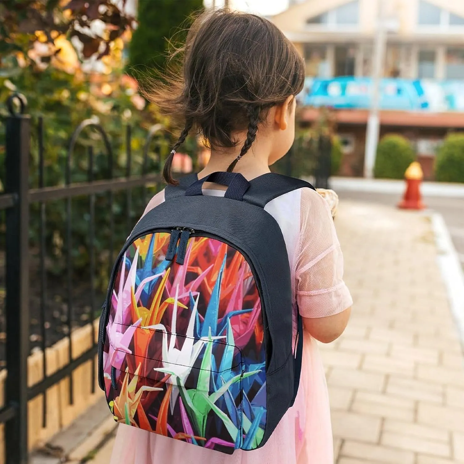 Origami Paper Cranes Travel Backpack Casual Bag Lightweight Hiking Backpacks for Business, Travelling, Hiking