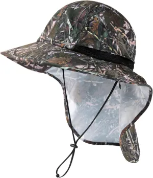 Oversized XL XXL Mens Sun Hat Big Head Neck Flap Shade Waterproof UPF50  Wide Brim Hat Fishing Safari Hiking