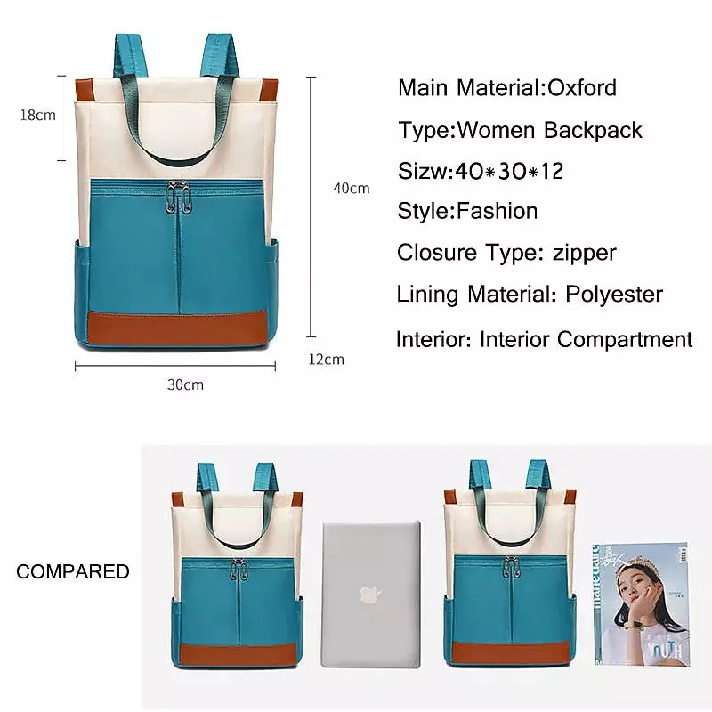Oxford Women Backpacks Girls Book Bags