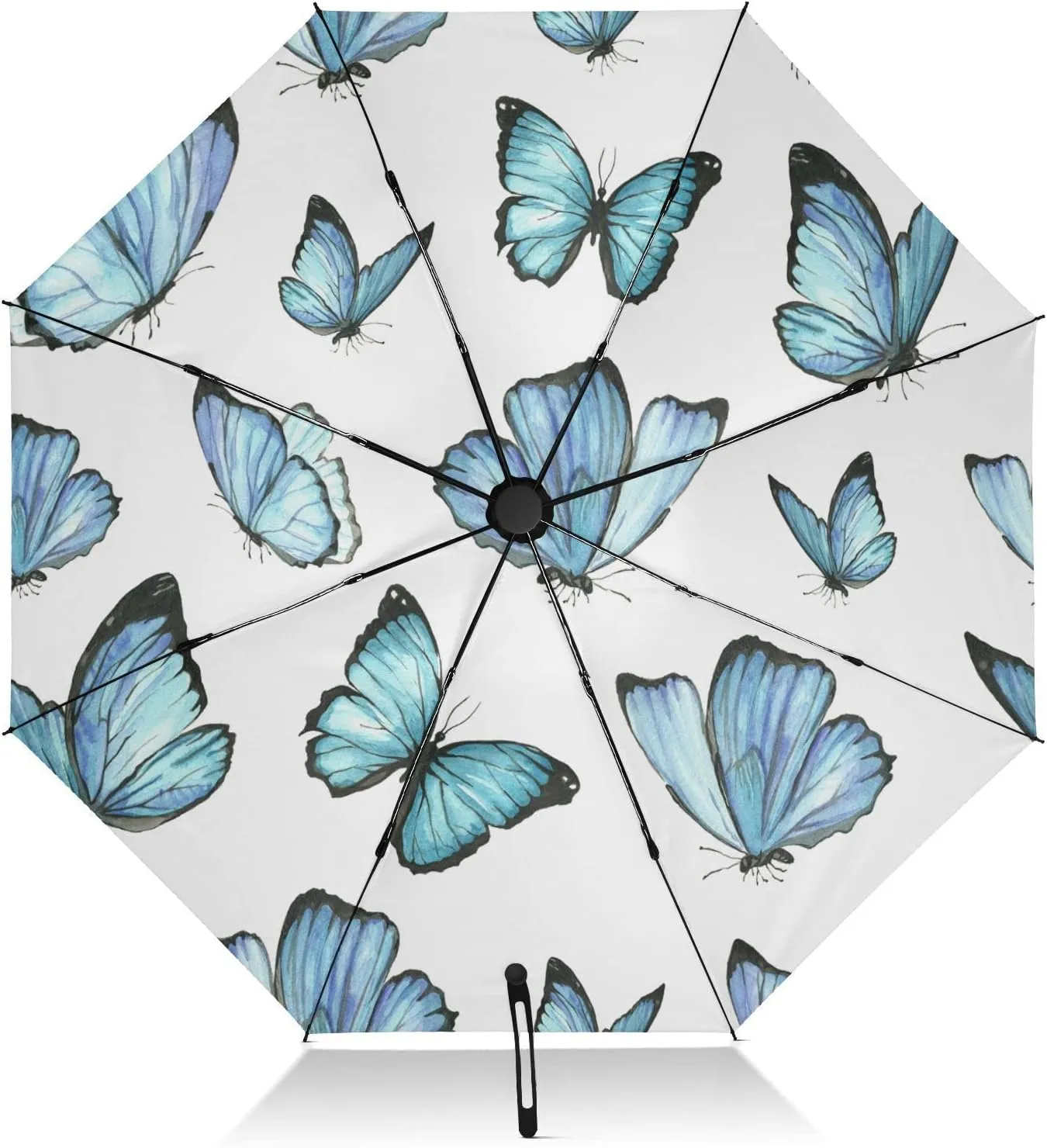 Oyihfvs Automatic Umbrella, Folding Umbrella Reinforced Anti-UV Sun rain Auto Open/Close