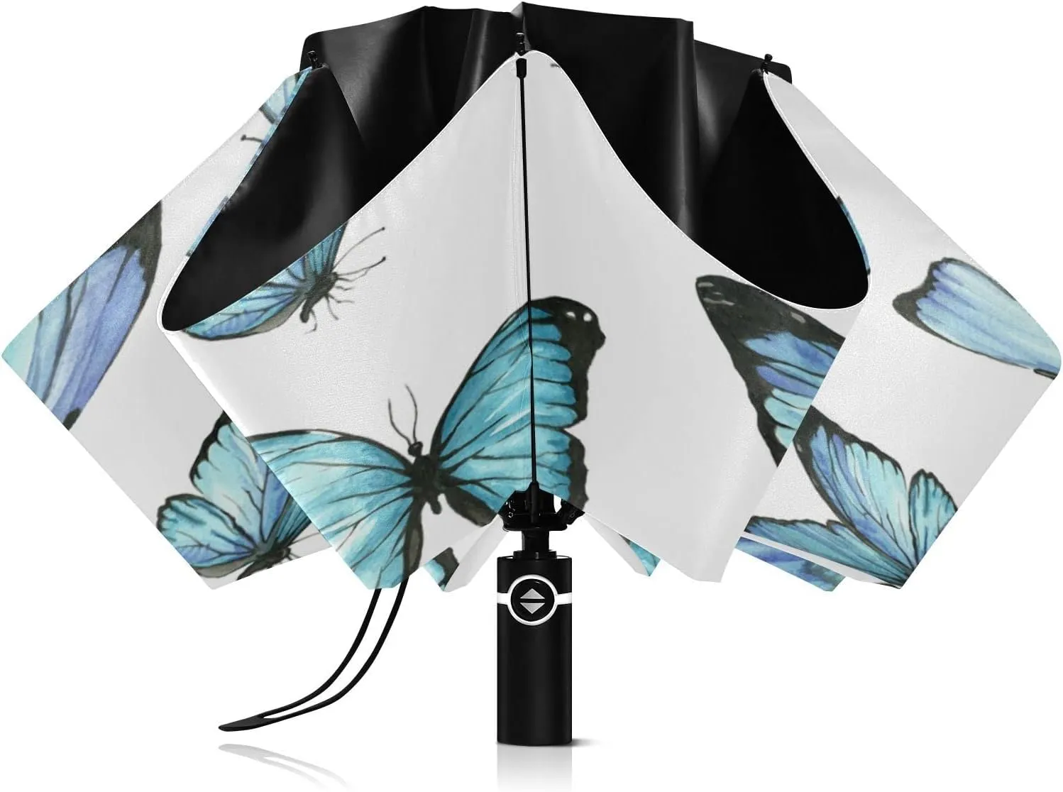 Oyihfvs Automatic Umbrella, Folding Umbrella Reinforced Anti-UV Sun rain Auto Open/Close