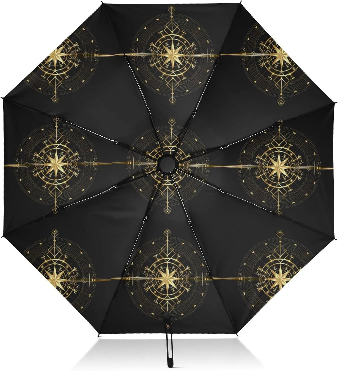 Oyihfvs Automatic Umbrella, Folding Umbrella Reinforced Anti-UV Sun rain Auto Open/Close