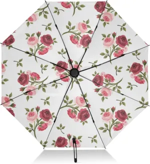 Oyihfvs Automatic Umbrella, Folding Umbrella Reinforced Anti-UV Sun rain Auto Open/Close