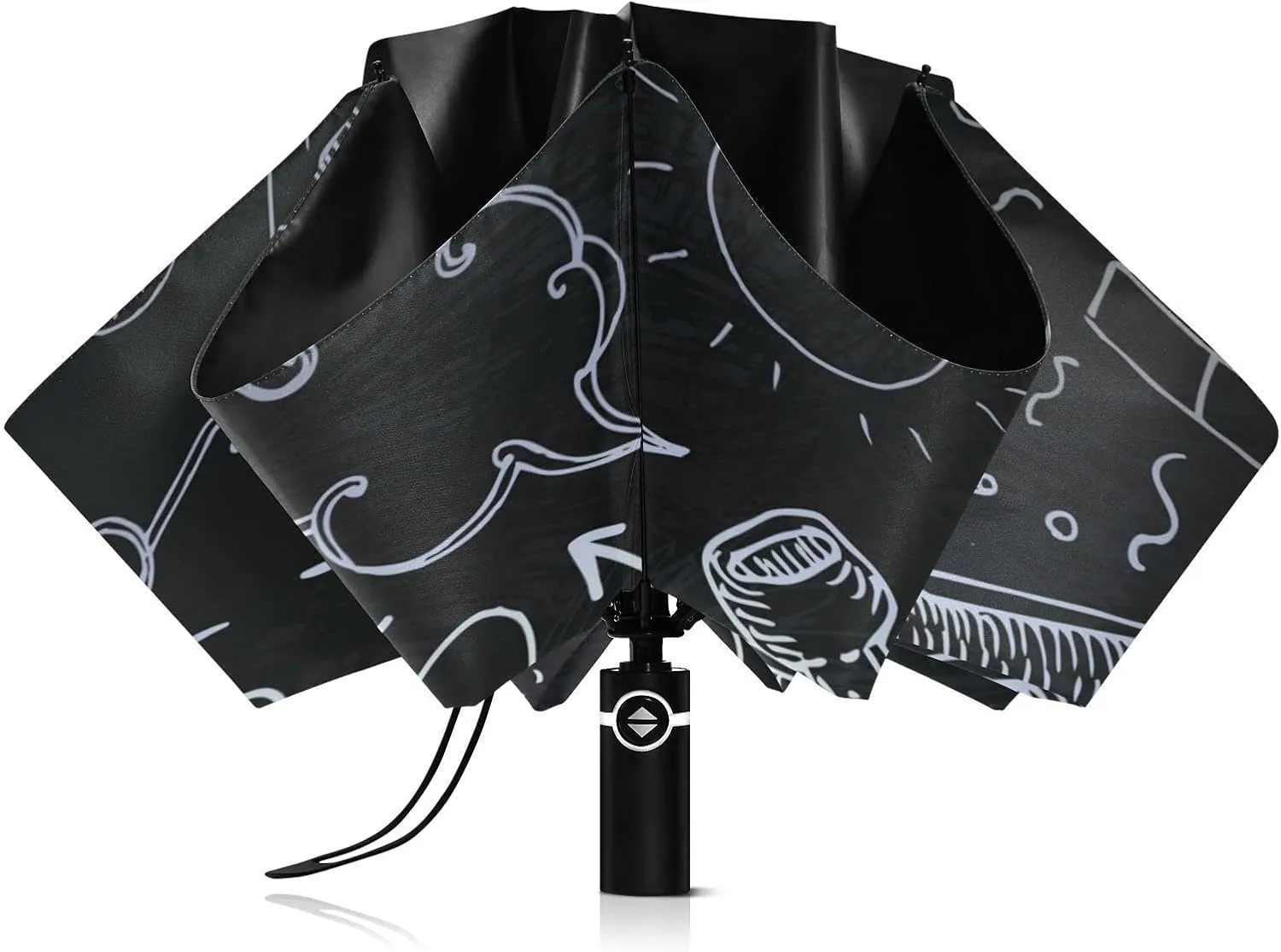 Oyihfvs Automatic Umbrella, Folding Umbrella Reinforced Anti-UV Sun rain Auto Open/Close