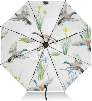 Oyihfvs Automatic Umbrella, Folding Umbrella Reinforced Anti-UV Sun rain Auto Open/Close