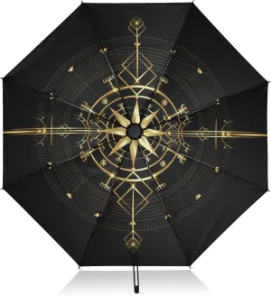Oyihfvs Automatic Umbrella, Folding Umbrella Reinforced Anti-UV Sun rain Auto Open/Close