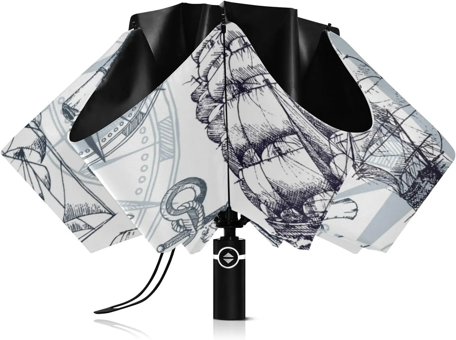 Oyihfvs Automatic Umbrella, Folding Umbrella Reinforced Anti-UV Sun rain Auto Open/Close