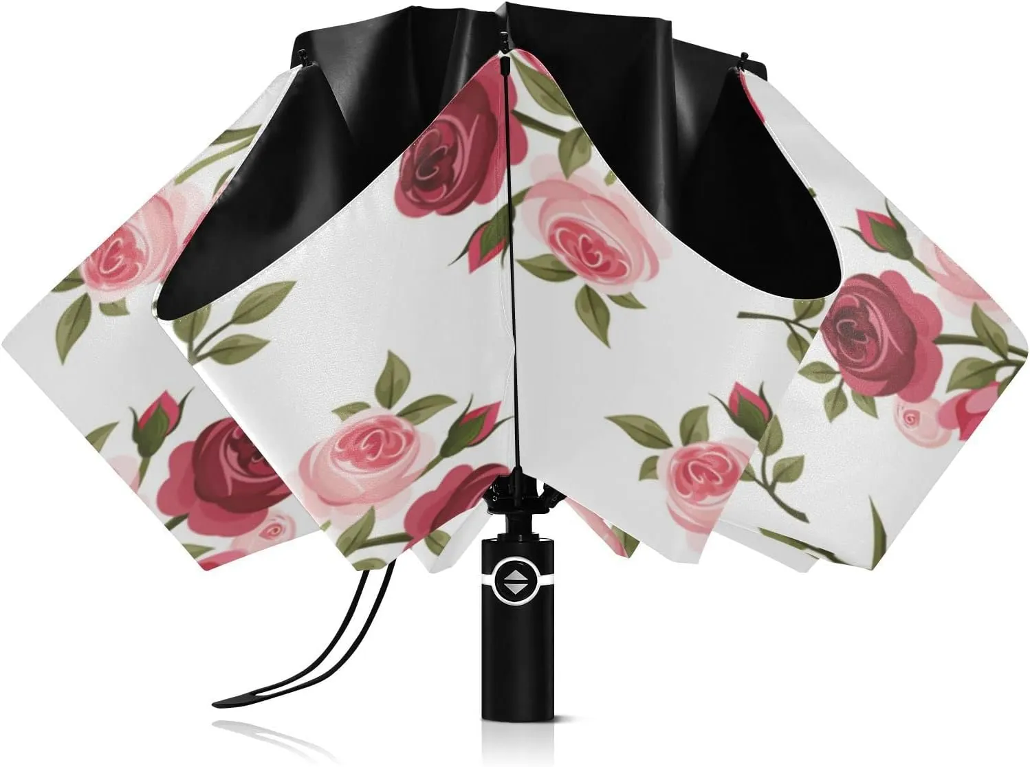 Oyihfvs Automatic Umbrella, Folding Umbrella Reinforced Anti-UV Sun rain Auto Open/Close