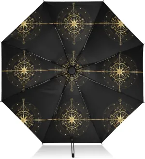 Oyihfvs Automatic Umbrella, Folding Umbrella Reinforced Anti-UV Sun rain Auto Open/Close