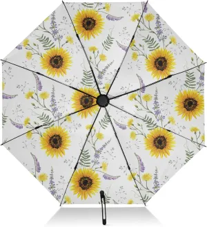 Oyihfvs Automatic Umbrella, Folding Umbrella Reinforced Anti-UV Sun rain Auto Open/Close
