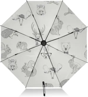 Oyihfvs Automatic Umbrella, Folding Umbrella Reinforced Anti-UV Sun rain Auto Open/Close