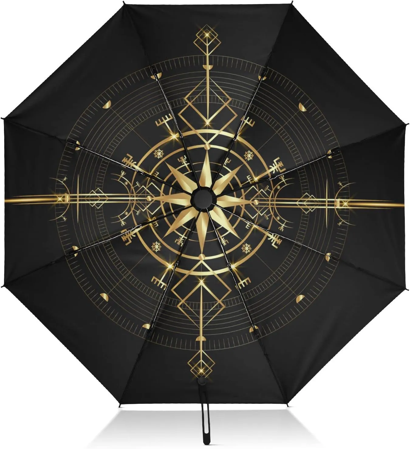 Oyihfvs Automatic Umbrella, Folding Umbrella Reinforced Anti-UV Sun rain Auto Open/Close