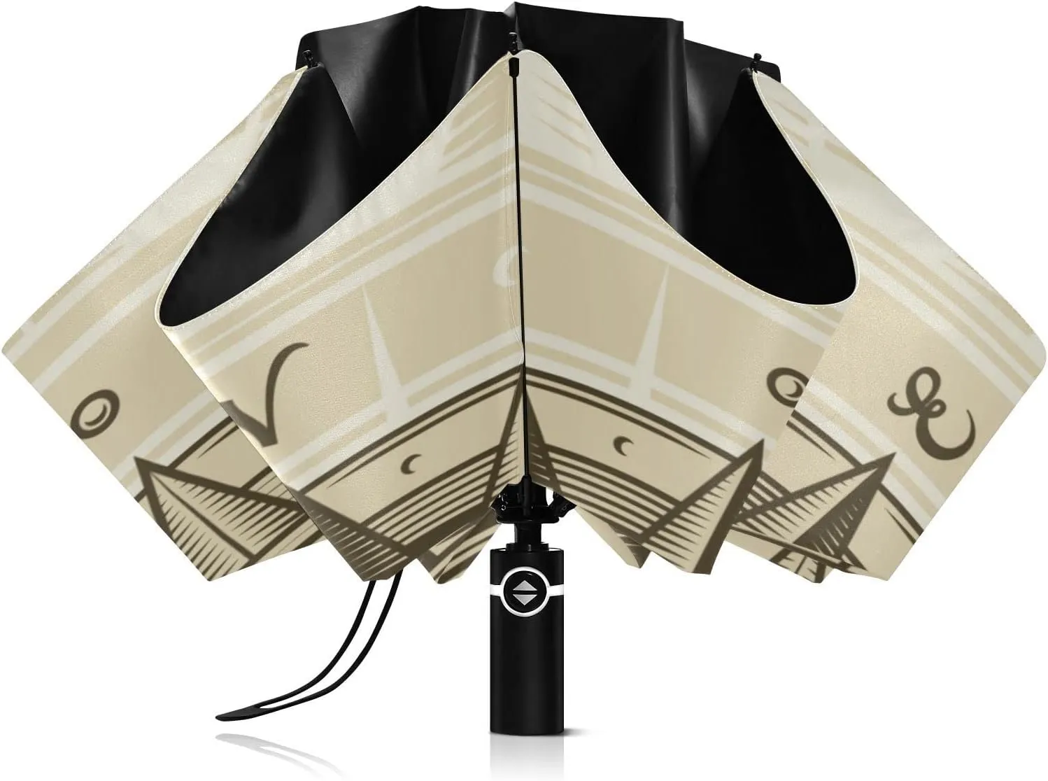 Oyihfvs Automatic Umbrella, Folding Umbrella Reinforced Anti-UV Sun rain Auto Open/Close