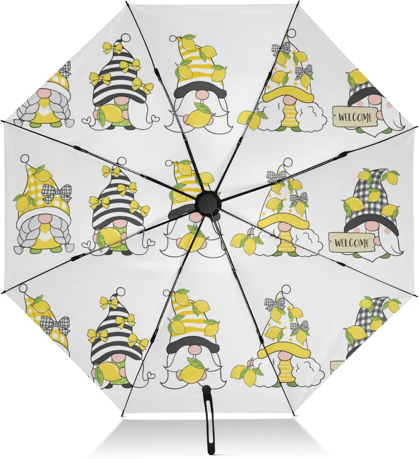 Oyihfvs Automatic Umbrella, Folding Umbrella Reinforced Anti-UV Sun rain Auto Open/Close